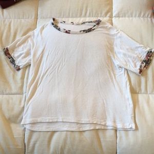 White & Floral T-shirt